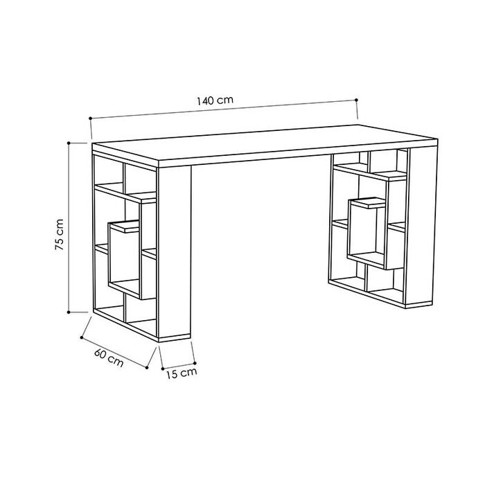 Γραφείο Labirent  λευκό 140x60x75εκ