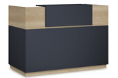 Γραφείο reception Lotus  σε χρώμα φυσικό - ανθρακί 180x70x110εκ