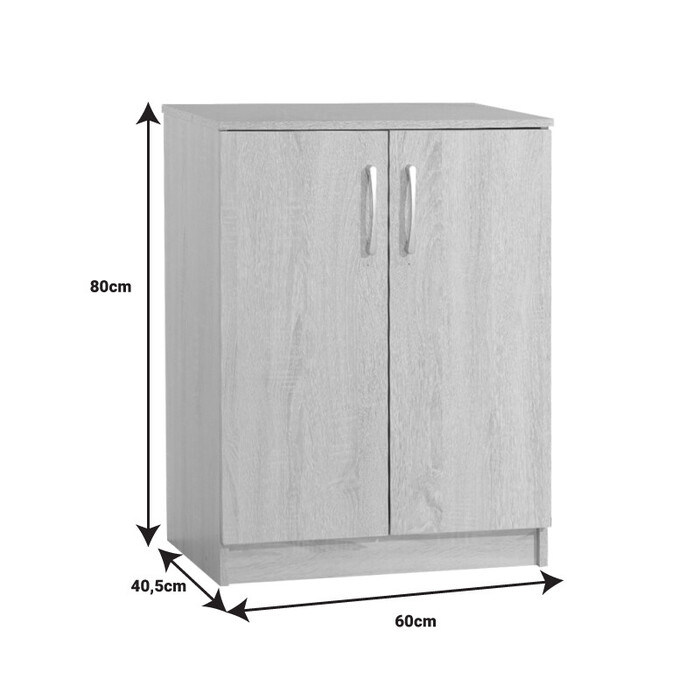 Παπουτσοθήκη-ντουλάπι Shordo  wenge μελαμίνης 60x40.5x80εκ