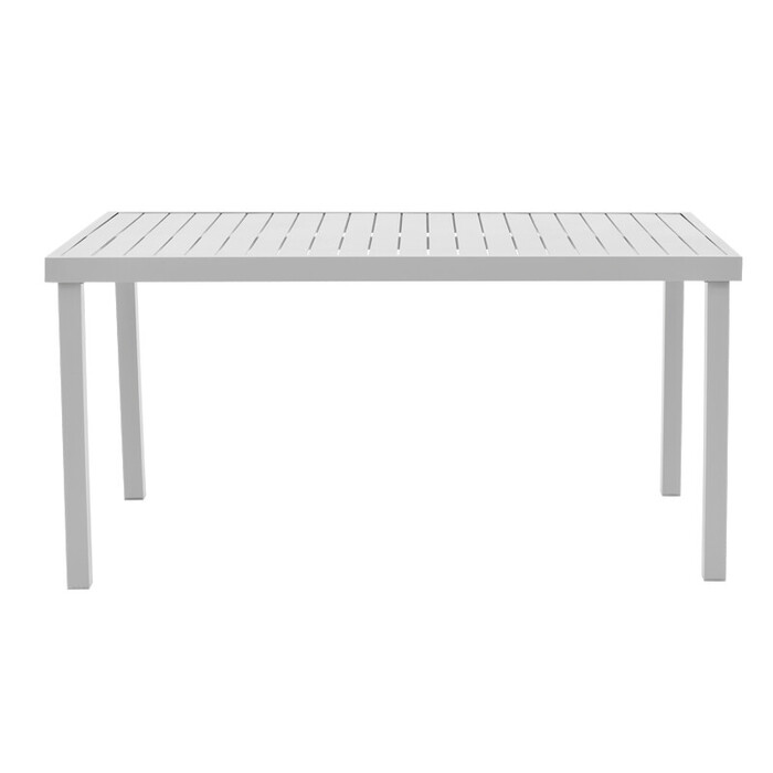Τραπέζι Kliton αλουμινίου λευκό 150x80x74εκ