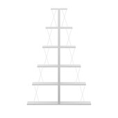 Βιβλιοθήκη mini Tars  λευκό 130x22x146εκ