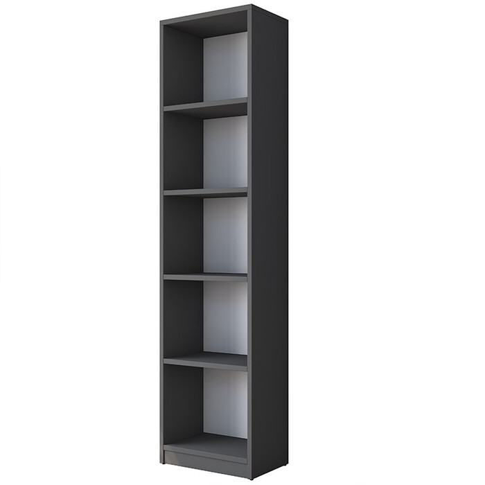 Γραφείο με βιβλιοθήκη Goldie  ανθρακί-φυσικό 160x45x161.8εκ