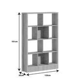 Βιβλιοθήκη Dividre  sonoma oak μελαμίνης 120x30x181εκ