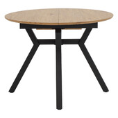 Tραπέζι Frances  επεκτεινόμενο MDF sonoma-μαύρο 100-140x100x75εκ