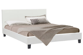 Κρεβάτι Nevil  150x200 PU χρώμα λευκό ματ