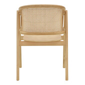 Πολυθρόνα Wenzy  φυσικό Rattan - μασίφ ξύλο toon 58x58x82εκ