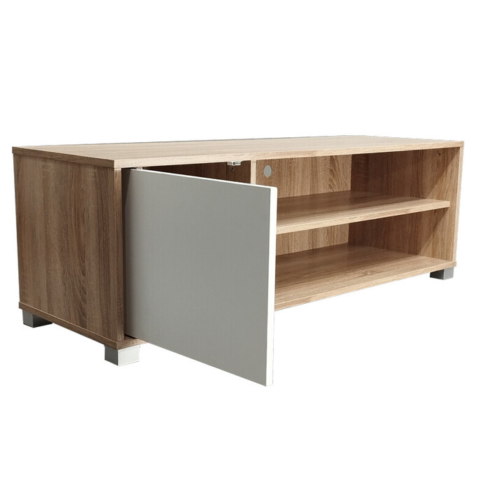 Έπιπλο τηλεόρασης Ellon μελαμίνης sonoma-λευκό 120x40x41εκ.