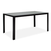 Τραπέζι Nares  αλουμίνιο μαύρο-plywood ανθρακί 140x80x72.5εκ