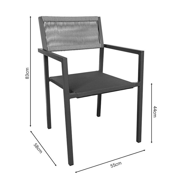 Τραπεζαρία Savor-Kliton σετ 5τεμ  λευκό αλουμίνιο και rattan σε φυσικό χρώμα 80x80x74εκ