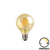 Λαμπτήρας LED G80 Bulb  dimmable 8W E27 amber
