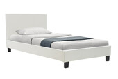 Κρεβάτι Nevil  100x200 PU χρώμα λευκό ματ
