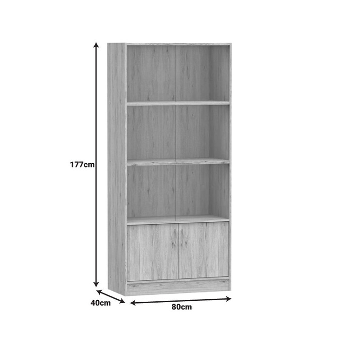 Βιβλιοθήκη Burcy  oak 80x40x177εκ