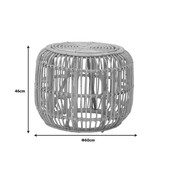 Σκαμπό Rajesty  rattan σε φυσική απόχρωση Φ60x46εκ