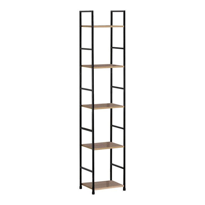 Βιβλιοθήκη Azuel φυσικό-μαύρο μέταλλο 29x23.5x144εκ