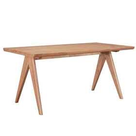 Τραπέζι Winslow  ξύλο rubberwood σε ανοιχτό καρυδί χρώμα 180x85x75εκ