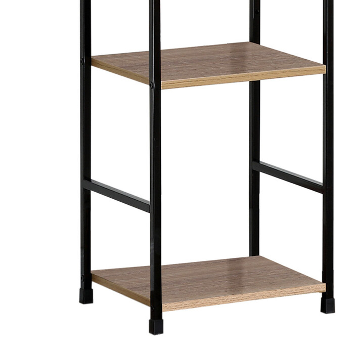 Βιβλιοθήκη Azuel  φυσικό-μαύρο μέταλλο 29x23.5x144εκ