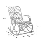 Κουνιστή πολυθρόνα Cormeny  rattan σε φυσική απόχρωση 108x71x103εκ