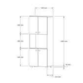 Ντουλάπα κουζίνας Guzel  σε sonoma απόχρωση 60x31.4x140εκ