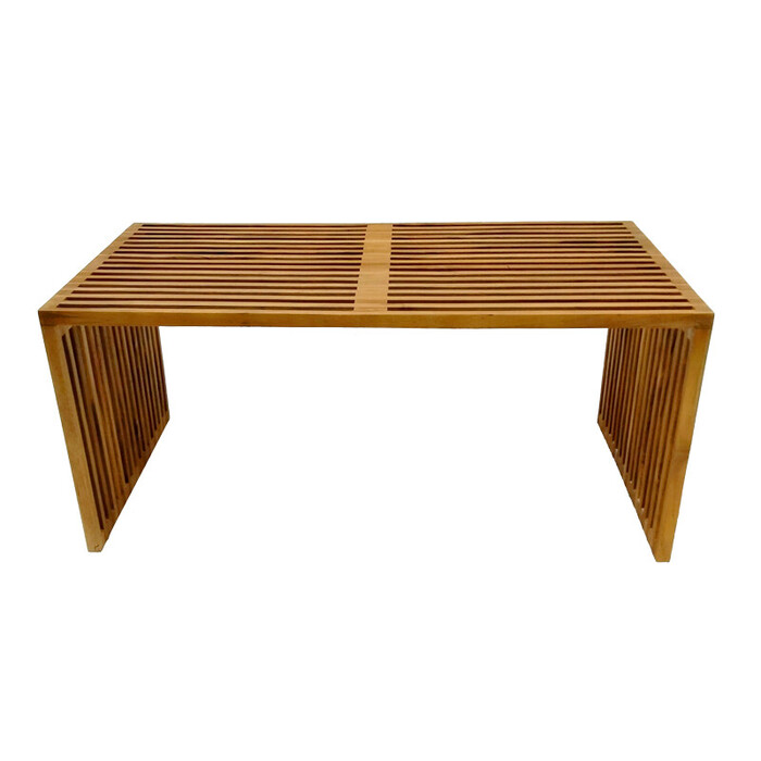 Τραπέζι Marlin  teak ξύλο σε φυσική απόχρωση 100x50x45εκ