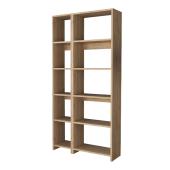 Βιβλιοθήκη Alkathi  σε oak απόχρωση 77x22x160εκ