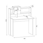 Γραφείο εργασίας Koogi  σε oak-λευκή απόχρωση 94x60x118εκ