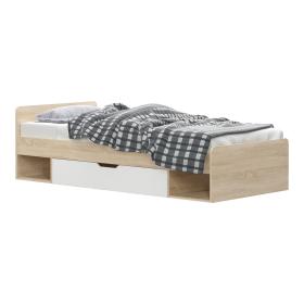 Κρεβάτι με συρτάρι Letto  σε oak - λευκό απόχρωση 90x200εκ