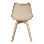 Καρέκλα Gaston  PP-PU taupe απόχρωση- φυσικό πόδι 58x47x85εκ