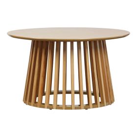 Τραπέζι σαλονιού Domonic  mdf/pw σε φυσική απόχρωση Φ80x45εκ