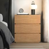 Κομοδίνο Sonlen  mdf σε oak απόχρωση 60x40x66εκ