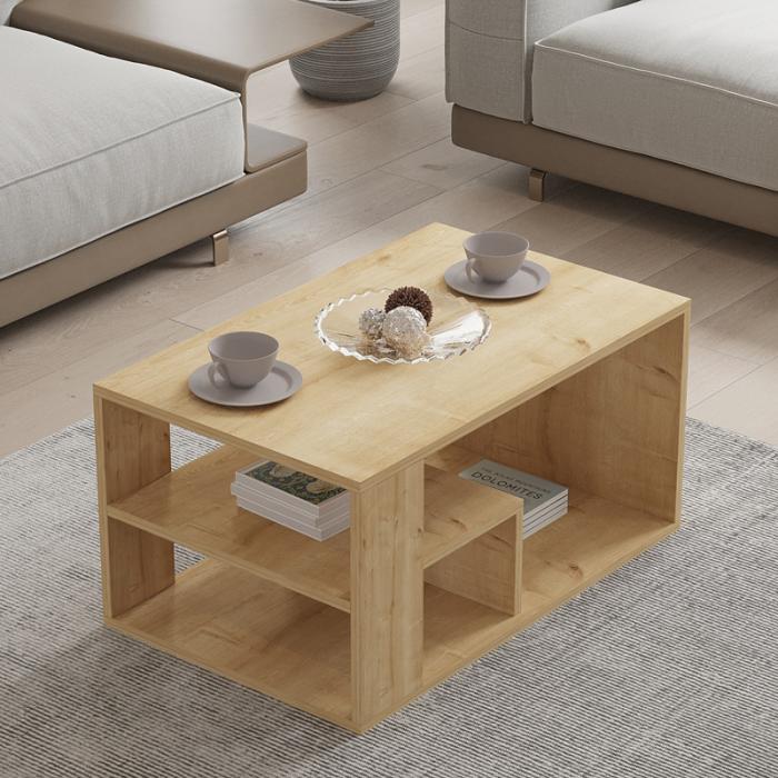Τραπέζι σαλονιού Sobu  σε oak απόχρωση 80x50x40εκ
