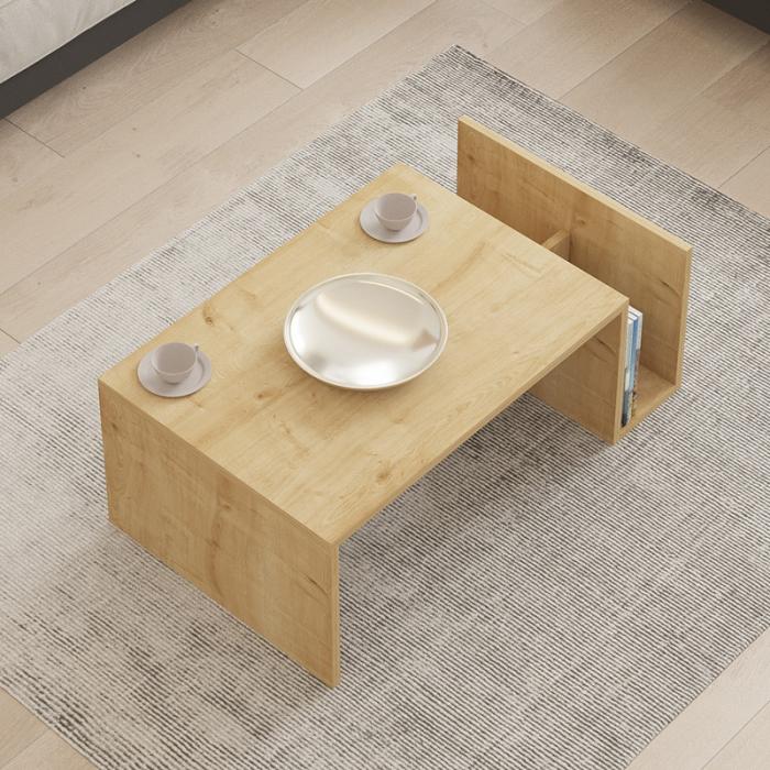 Τραπέζι σαλονιού Poko  σε oak απόχρωση 86.8x50x32,4εκ