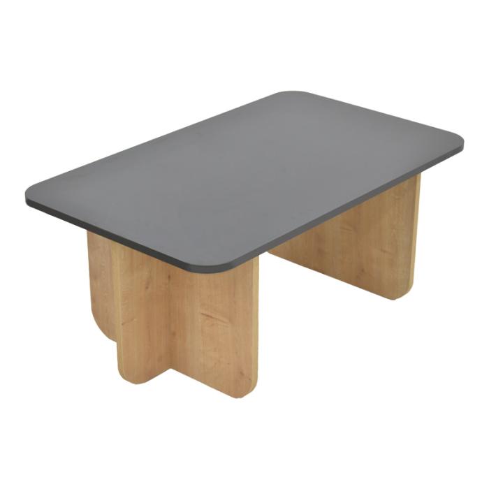 Τραπέζι Beca  σε oak-μαύρο απόχρωση 100x60x42εκ