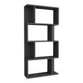 Βιβλιοθήκη Kadu  σε ανθρακί απόχρωση  72x22x147εκ