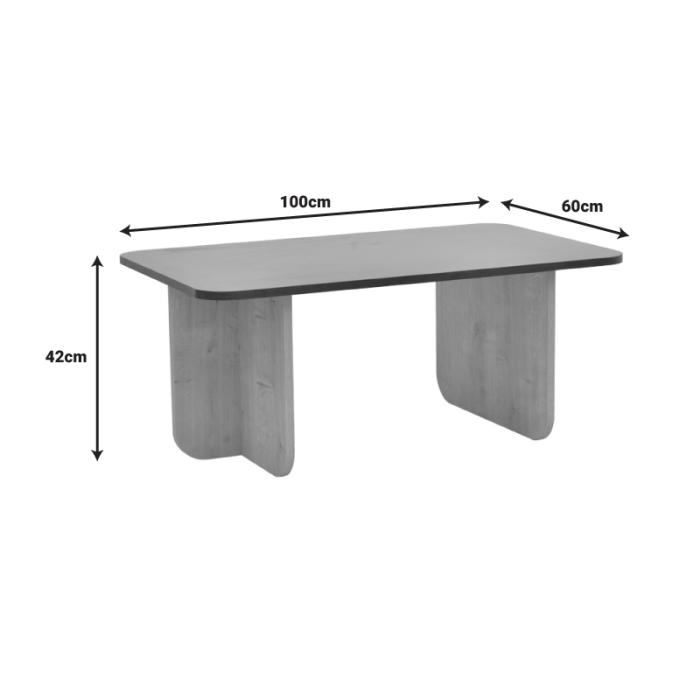 Τραπέζι Bοca  σε oak-κεραμιδί απόχρωση 100x60x42εκ