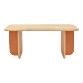 Τραπέζι Bοca  σε oak-κεραμιδί απόχρωση 100x60x42εκ