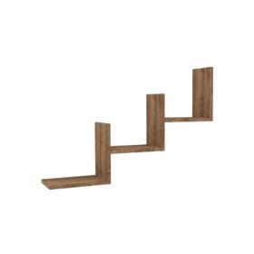 Ραφιέρα τοίχου Mauer  σε καρυδι απόχρωση 90x19,6x60εκ