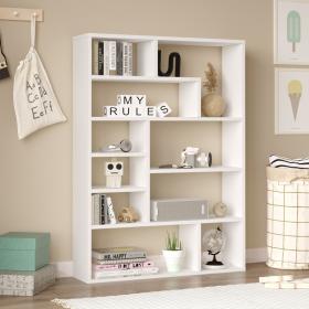 Βιβλιοθήκη Decora  σε λευκη απόχρωση 90x22x123.6εκ