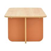 Τραπέζι Bοca  σε oak-κεραμιδί απόχρωση 100x60x42εκ