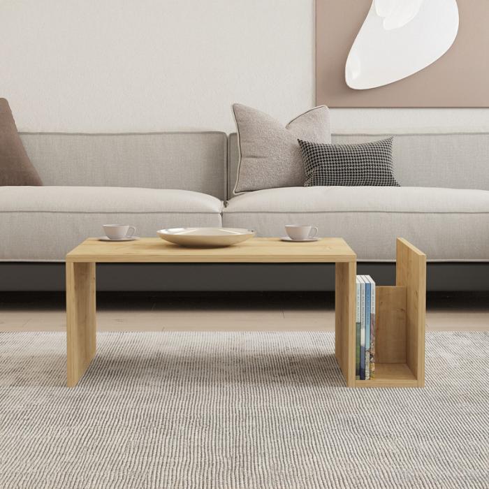 Τραπέζι σαλονιού Poko  σε oak απόχρωση 86.8x50x32,4εκ
