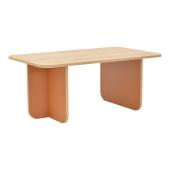 Τραπέζι Bοca  σε oak-κεραμιδί απόχρωση 100x60x42εκ