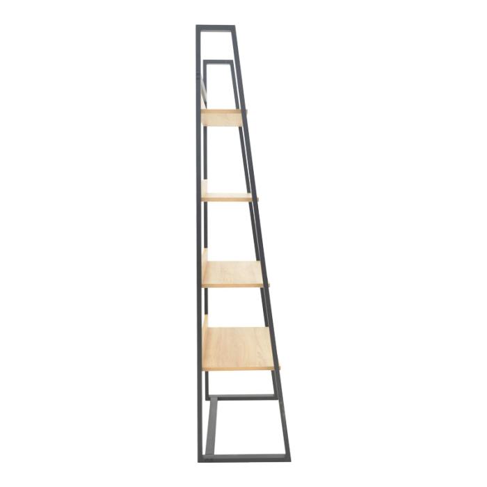 Βιβλιοθήκη Ryder  σε oak-μαύρη απόχρωση 75x36x185εκ