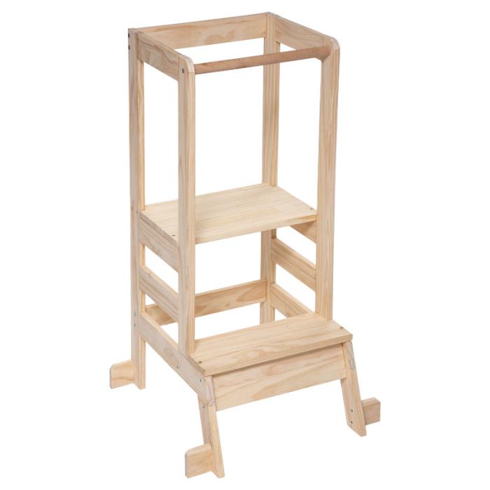 Παιδικός πύργος παρατήρησης Montessori φυσικό 51x51x90εκ