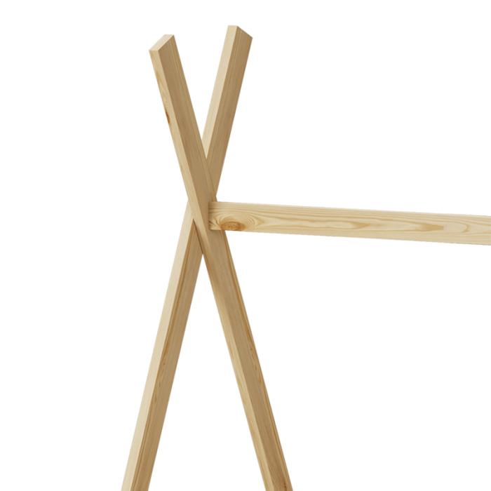 Παιδικό κρεβάτι Noam τ.Montessori με κιγκλίδωμα  ξύλο πεύκου σε φυσική απόχρωση 70x140εκ