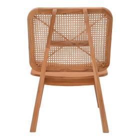 Πολυθρόνα Viborg  φυσικό teak ξύλο-φυσικό rattan 60x75x87εκ