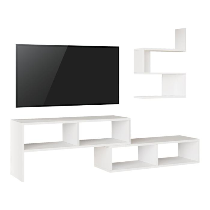 Σύνθετο σαλονιού Kakomo σε λευκή απόχρωση 170x29.5x43εκ
