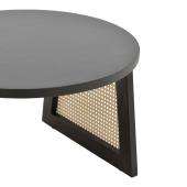 Τραπέζι Tamarind  ξύλο mango-φυσικό rattan σε μαύρη απόχρωση Φ65x40εκ