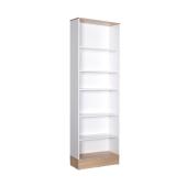 Βιβλιοθήκη Bator  σε λευκό- oak χρώμα 60x26x197εκ