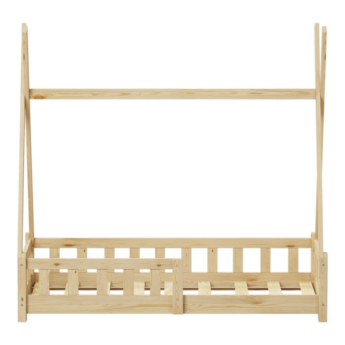 Παιδικό κρεβάτι Noam τ.Montessori με κιγκλίδωμα ξύλο πεύκου σε φυσική απόχρωση 70x140εκ