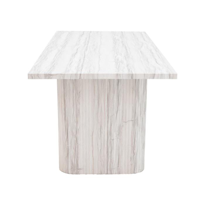 Τραπέζι Loozir mdf σε απόχρωση λευκό μαρμάρου 180x90x75εκ