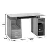 Γραφείο υπολογιστή Liberion  σε απόχρωση sonoma 120x55x76εκ